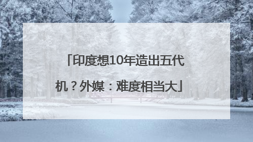 印度想10年造出五代机？外媒：难度相当大