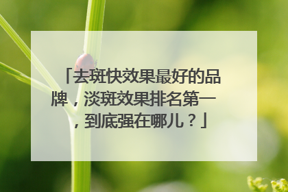 去斑快效果最好的品牌，淡斑效果排名第一，到底强在哪儿？