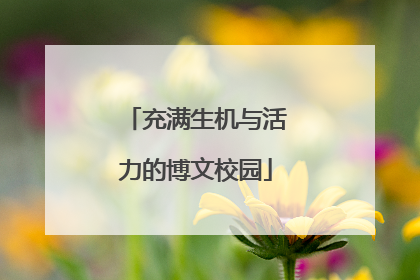 充满生机与活力的博文校园