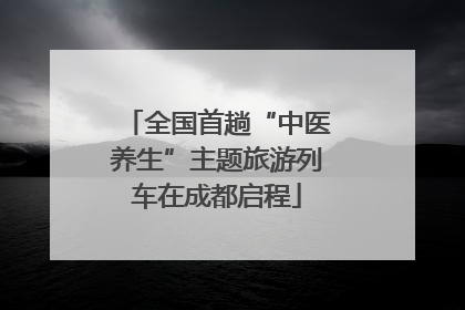 全国首趟“中医养生”主题旅游列车在成都启程