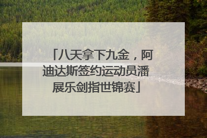 八天拿下九金，阿迪达斯签约运动员潘展乐剑指世锦赛