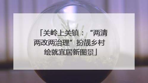 关岭上关镇：“两清两改两治理”扮靓乡村 绘就宜居新图景
