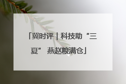 冀时评｜科技助“三夏” 燕赵粮满仓