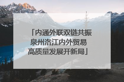 内通外联双链共振 泉州洛江内外贸易高质量发展开新局