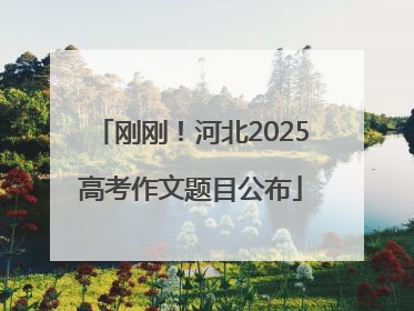 刚刚！河北2025高考作文题目公布