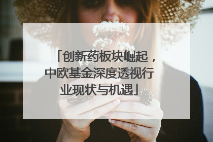 创新药板块崛起，中欧基金深度透视行业现状与机遇