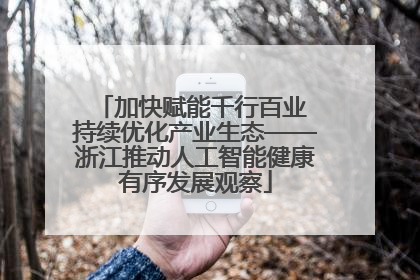 加快赋能千行百业 持续优化产业生态——浙江推动人工智能健康有序发展观察
