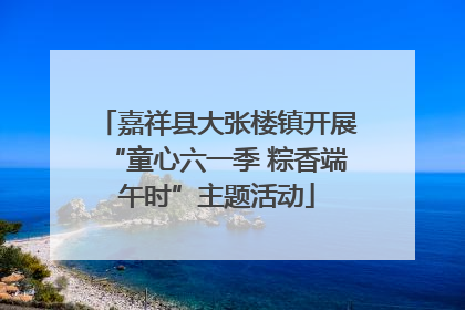 嘉祥县大张楼镇开展“童心六一季 粽香端午时”主题活动