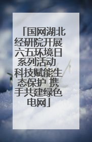 国网湖北经研院开展六五环境日系列活动 科技赋能生态保护 携手共建绿色电网