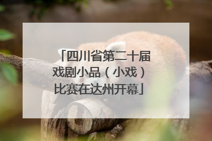 四川省第二十届戏剧小品（小戏）比赛在达州开幕
