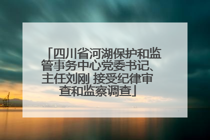 四川省河湖保护和监管事务中心党委书记、主任刘刚 接受纪律审查和监察调查