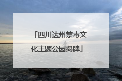 四川达州禁毒文化主题公园揭牌