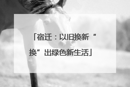 宿迁：以旧换新“换”出绿色新生活