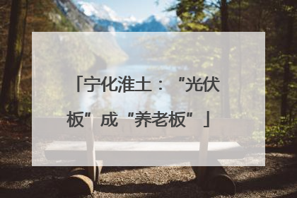 宁化淮土：“光伏板”成“养老板”