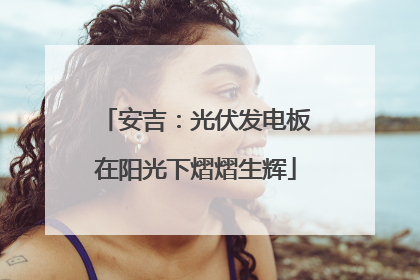 安吉：光伏发电板在阳光下熠熠生辉