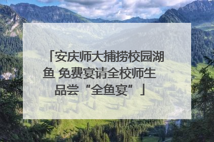 安庆师大捕捞校园湖鱼 免费宴请全校师生品尝“全鱼宴”
