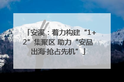 安溪：着力构建“1+2”集聚区 助力“安品出海·抢占先机”