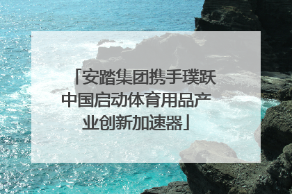 安踏集团携手璞跃中国启动体育用品产业创新加速器