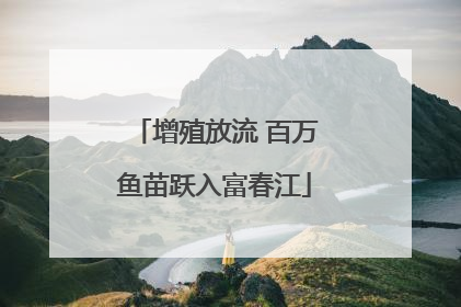 增殖放流 百万鱼苗跃入富春江