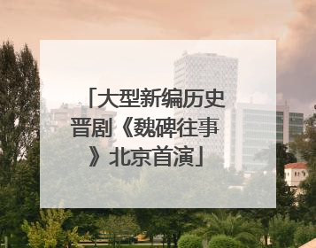 大型新编历史晋剧《魏碑往事》北京首演