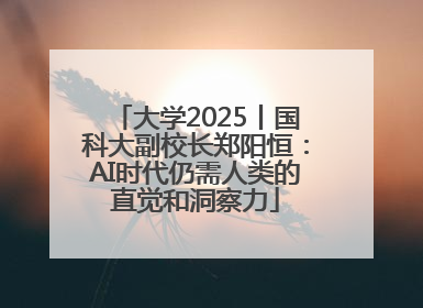 大学2025丨国科大副校长郑阳恒：AI时代仍需人类的直觉和洞察力