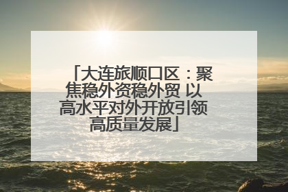 大连旅顺口区：聚焦稳外资稳外贸 以高水平对外开放引领高质量发展