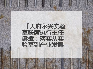 天府永兴实验室联席执行主任梁斌：落实从实验室到产业发展的最后一公里