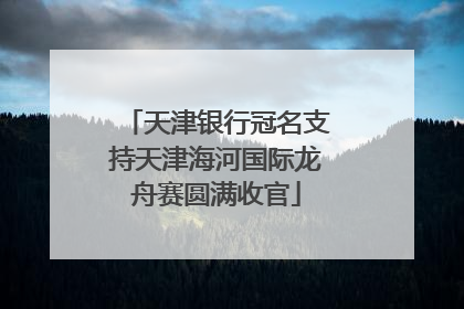 天津银行冠名支持天津海河国际龙舟赛圆满收官