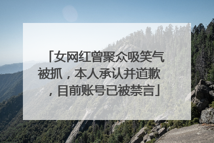 女网红曾聚众吸笑气被抓，本人承认并道歉，目前账号已被禁言