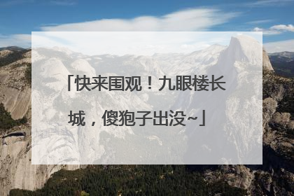 快来围观！九眼楼长城，傻狍子出没~