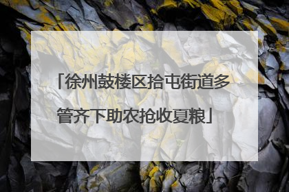 徐州鼓楼区拾屯街道多管齐下助农抢收夏粮