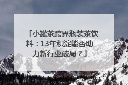 小罐茶跨界瓶装茶饮料：13年积淀能否助力新行业破局？