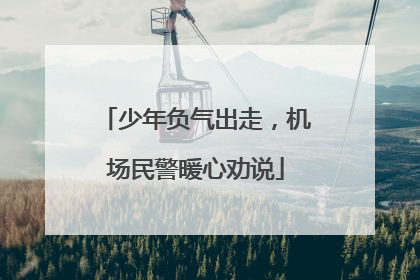 少年负气出走，机场民警暖心劝说