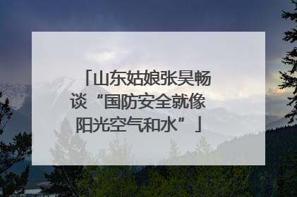 山东姑娘张昊畅谈“国防安全就像阳光空气和水”