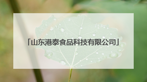 山东港泰食品科技有限公司