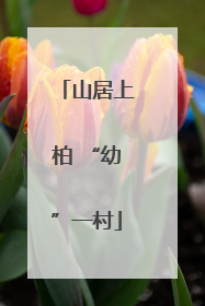 山居上柏 “幼”一村