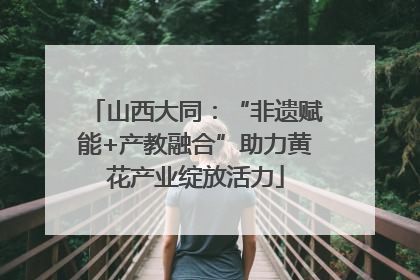 山西大同：“非遗赋能+产教融合”助力黄花产业绽放活力