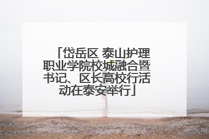 岱岳区 泰山护理职业学院校城融合暨书记、区长高校行活动在泰安举行