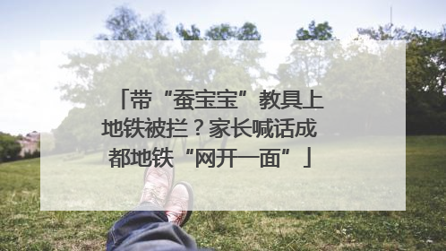 带“蚕宝宝”教具上地铁被拦？家长喊话成都地铁“网开一面”
