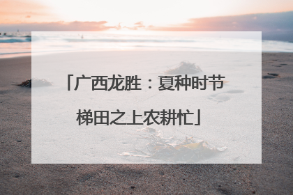广西龙胜：夏种时节 梯田之上农耕忙