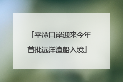 平潭口岸迎来今年首批远洋渔船入境