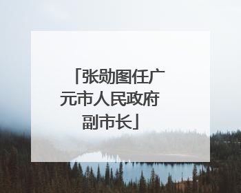 张勋图任广元市人民政府副市长