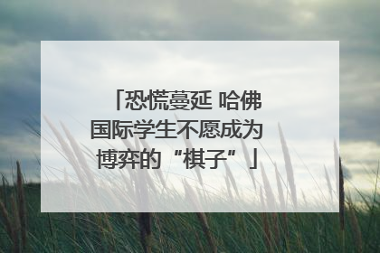 恐慌蔓延 哈佛国际学生不愿成为博弈的“棋子”