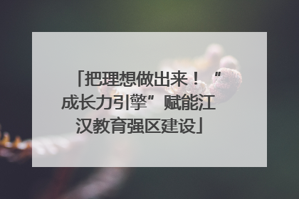 把理想做出来！“成长力引擎”赋能江汉教育强区建设