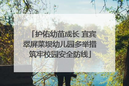 护佑幼苗成长 宜宾翠屏菜坝幼儿园多举措筑牢校园安全防线