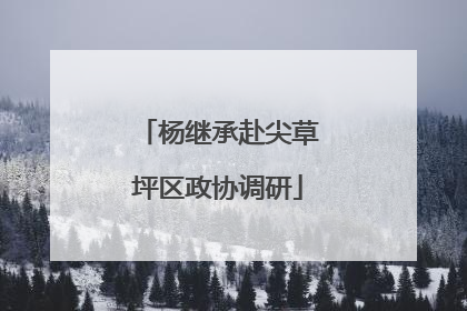 杨继承赴尖草坪区政协调研