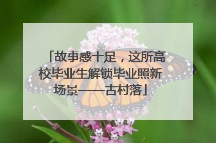 故事感十足，这所高校毕业生解锁毕业照新场景——古村落