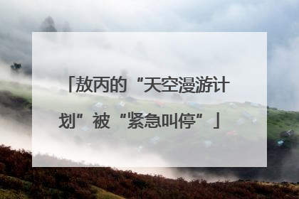 敖丙的“天空漫游计划”被“紧急叫停”