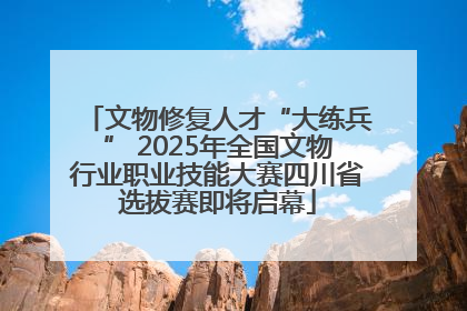 文物修复人才“大练兵” 2025年全国文物行业职业技能大赛四川省选拔赛即将启幕