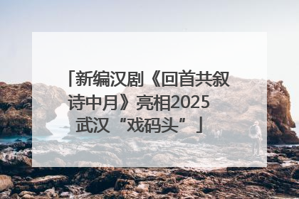 新编汉剧《回首共叙诗中月》亮相2025武汉“戏码头”